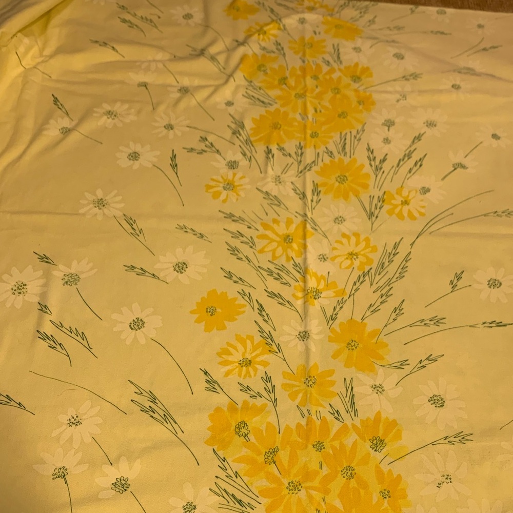 Vintage Vera yellow tablecloth